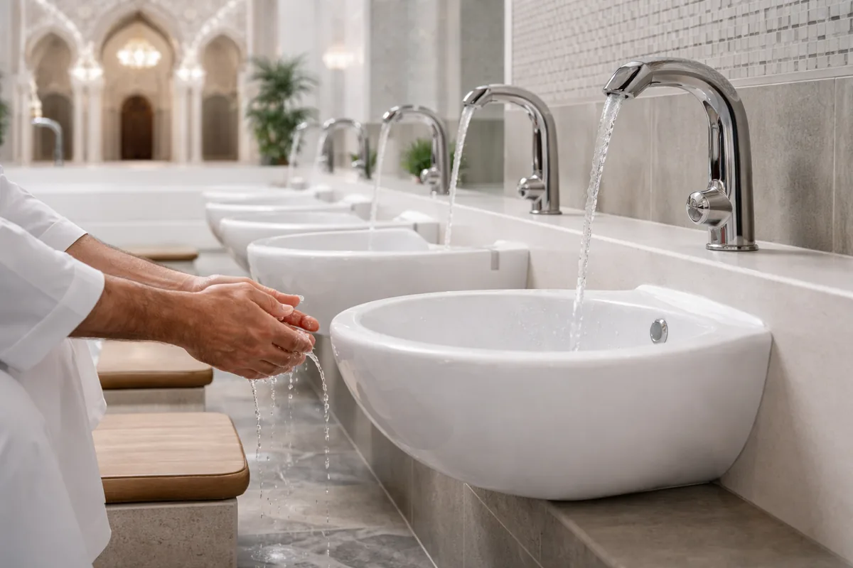 Comment les lavabos d'ablutions en céramique antibactérienne facilitent le Wudu dans les mosquées